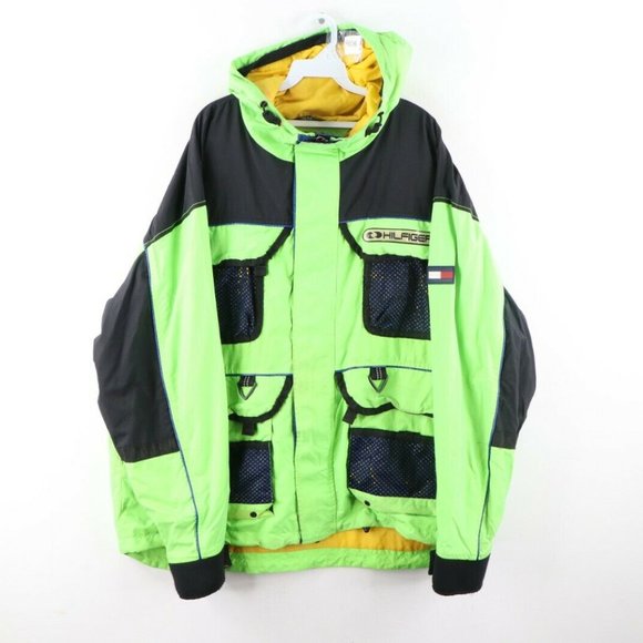 Vintage 90s Tommy Hilfiger Mesh Hooded Jacket